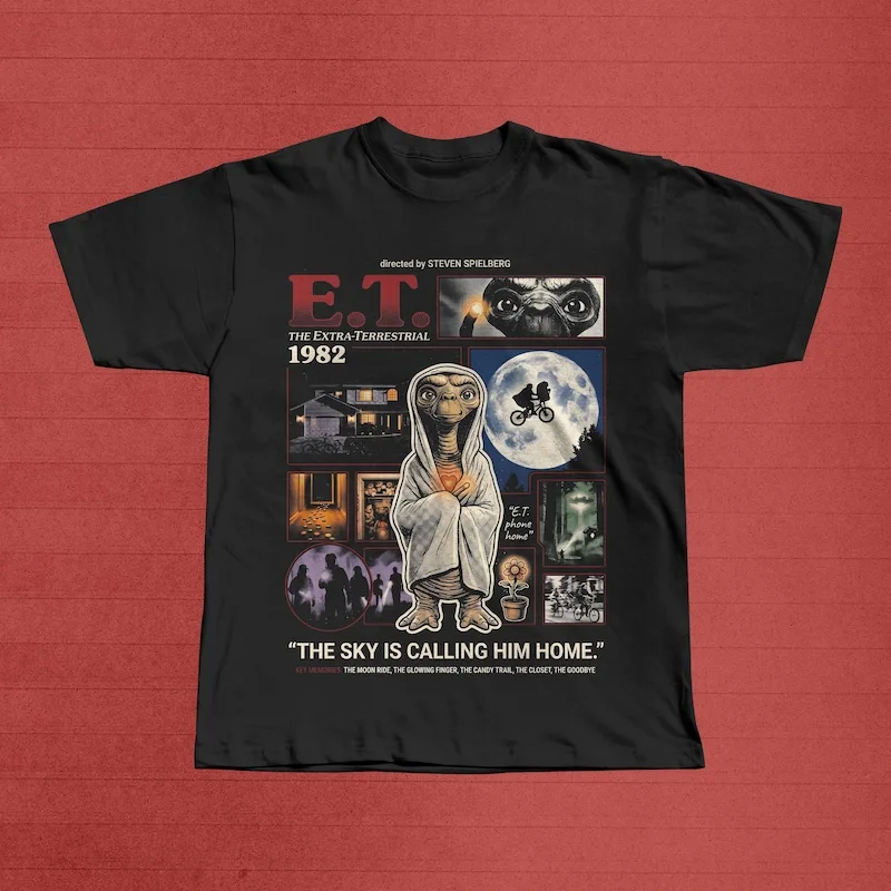 E.T. the Extra-Terrestrial Shirt, Vintage 80s Movie Tee, Alien Film Lover Gift
