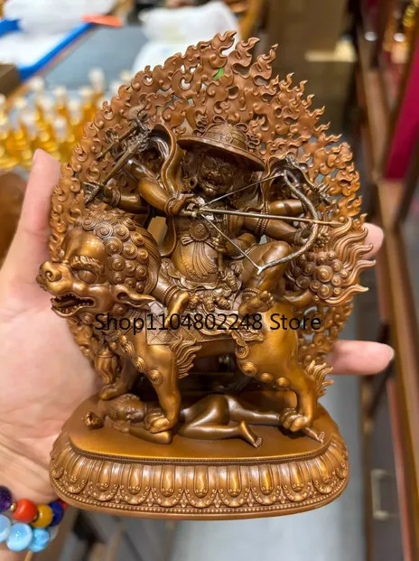 15CM Tibet Gnas Chung Tablama Pehar Buddha Copper Statue