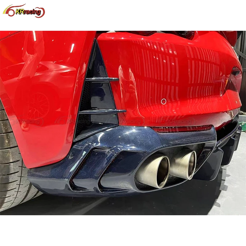 

suitable for MSY Style Dry Carbon Fiber Add-On Rear Bumper Air Outtake Grills for Ferrari 812 2017-2022