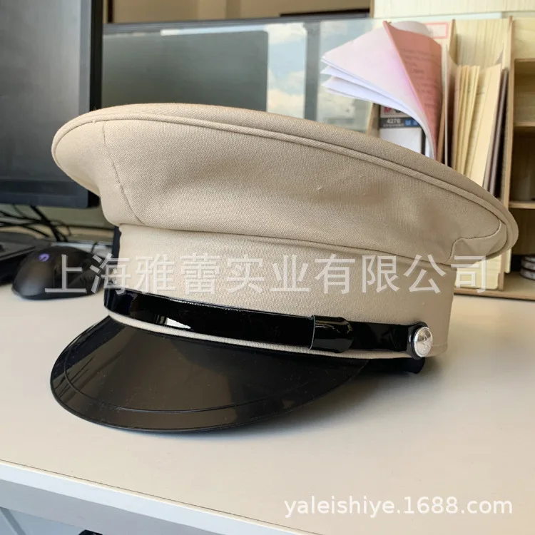 Sombrero militar ejército gorra grande con visera de ala ancha rendimiento policía de tapa plana rendimiento hombre de tapa plana 8M223