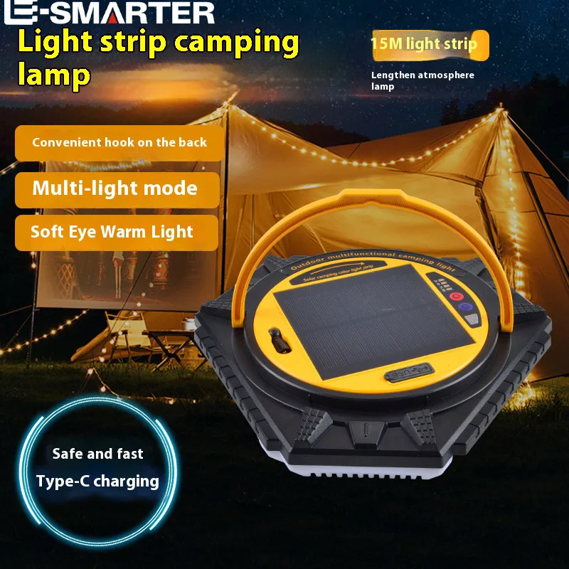LED Camping Lamp Strip Atmosphere Waterproof Recyclable Light Belt Outdoor Garden Decoration Lamp for Tent Room