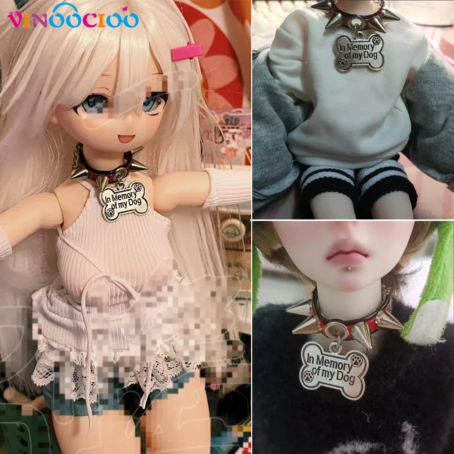 BJD Doll Neck Choker Collar Cat's Claw Necklace for 1/3 1/4 1/6 Uncle Doll Miniature Simulation Cross DIY Doll Accesories