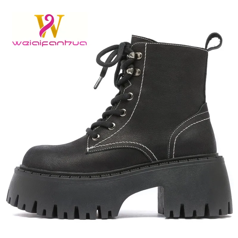 

Marton BootsWomen'sFall/Winter 2023 New High Heeled Leather Rhubarb Boots British Style Short Boots Women's Boots Platform Boots