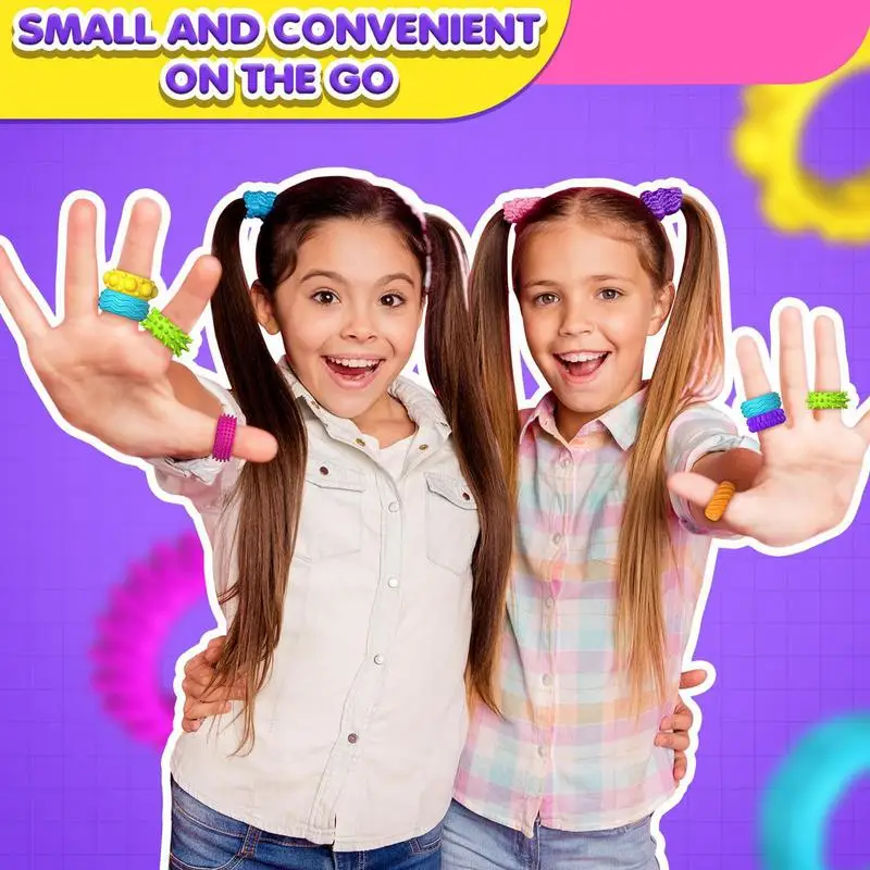 Ensemble de 6 matiques mentaires orielles brillantes pour enfants et adolescents, jouets pour les doigts