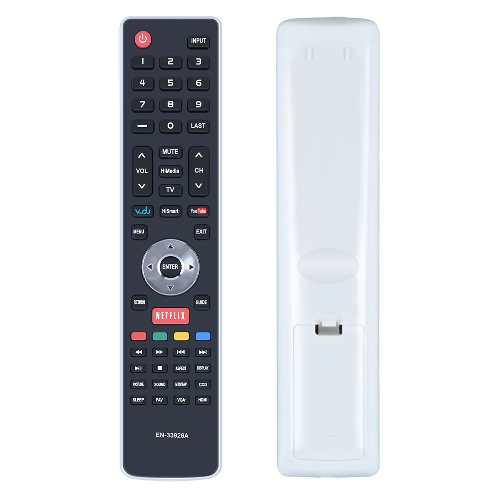 Control Remoto EN-33926A para Televisores Inteligentes Hisense 4K EN-33922A EN-33933HS EN-33929HS 32K20W 32K20DW 32K366W 40H5B 32H5FC 32K20