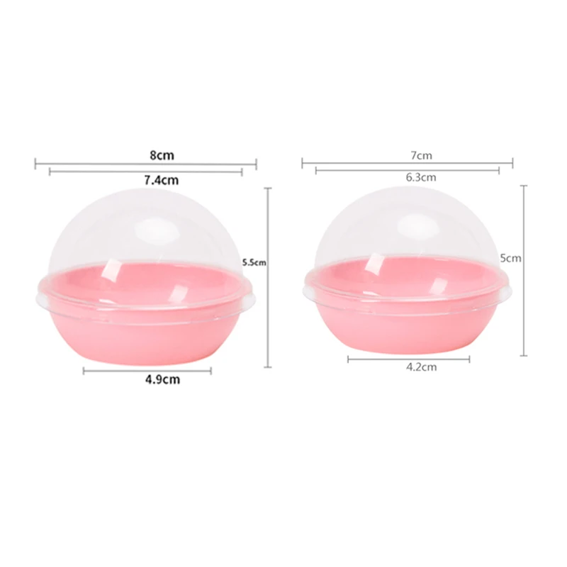 StoBag 50pcs Plastic Transparent Tray Egg Yolk Crisp Cake Puffs Mochi Package Handmade Cookies For Mid-Autumn Festival Favors