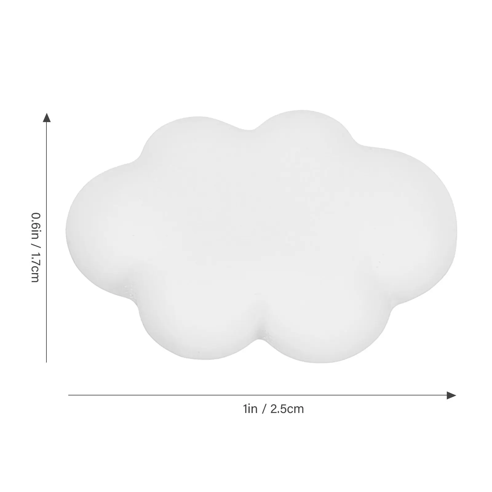 100Pcs 전화 쉘 DIY 액세서리 수지 구름 장식 장식품 핸드폰 연필 케이스 공예 재료 화이트