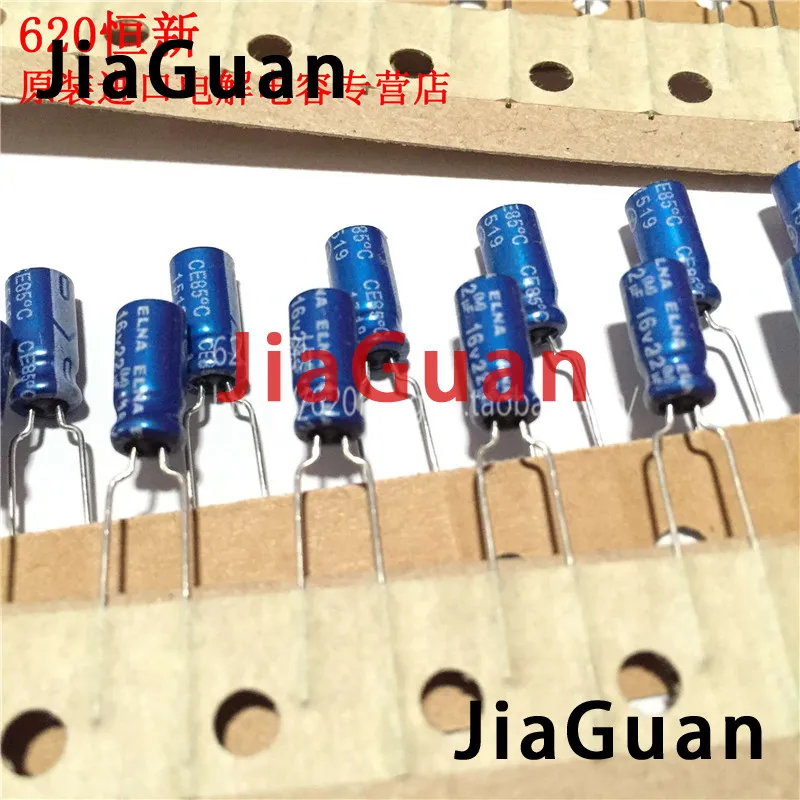 50pcs NEW ELNA RE3 16V22UF 5X11MM audio electrolytic capacitor 22uF/16V blue robe 22UF 16V re3 16v 22uf