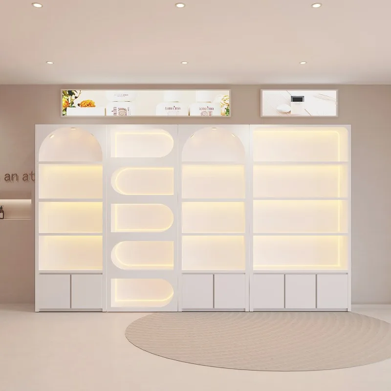 Beauty Salon Display Cabinet High-end Customized Cosmetic Cabinet Skin-care Product Makeup Display Shelf Office Furniture FYMC
