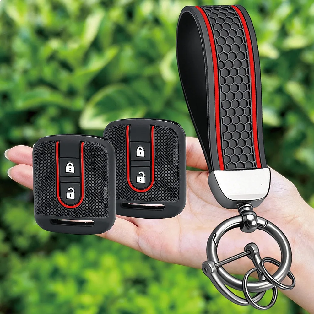 Car Key Fob Cover Silicone Rubber Auto Key Shell For Nissan Micra K12 Note Navara Qashqai J10 Primera Almera Sunny X-Trail