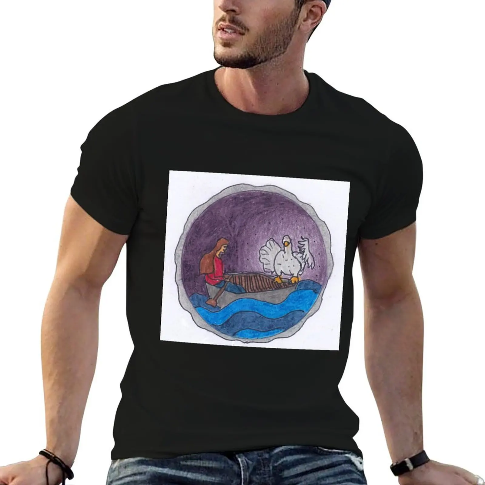 With the Wild Goose T-Shirt Sports Basic Short Sleeve T-Shirt