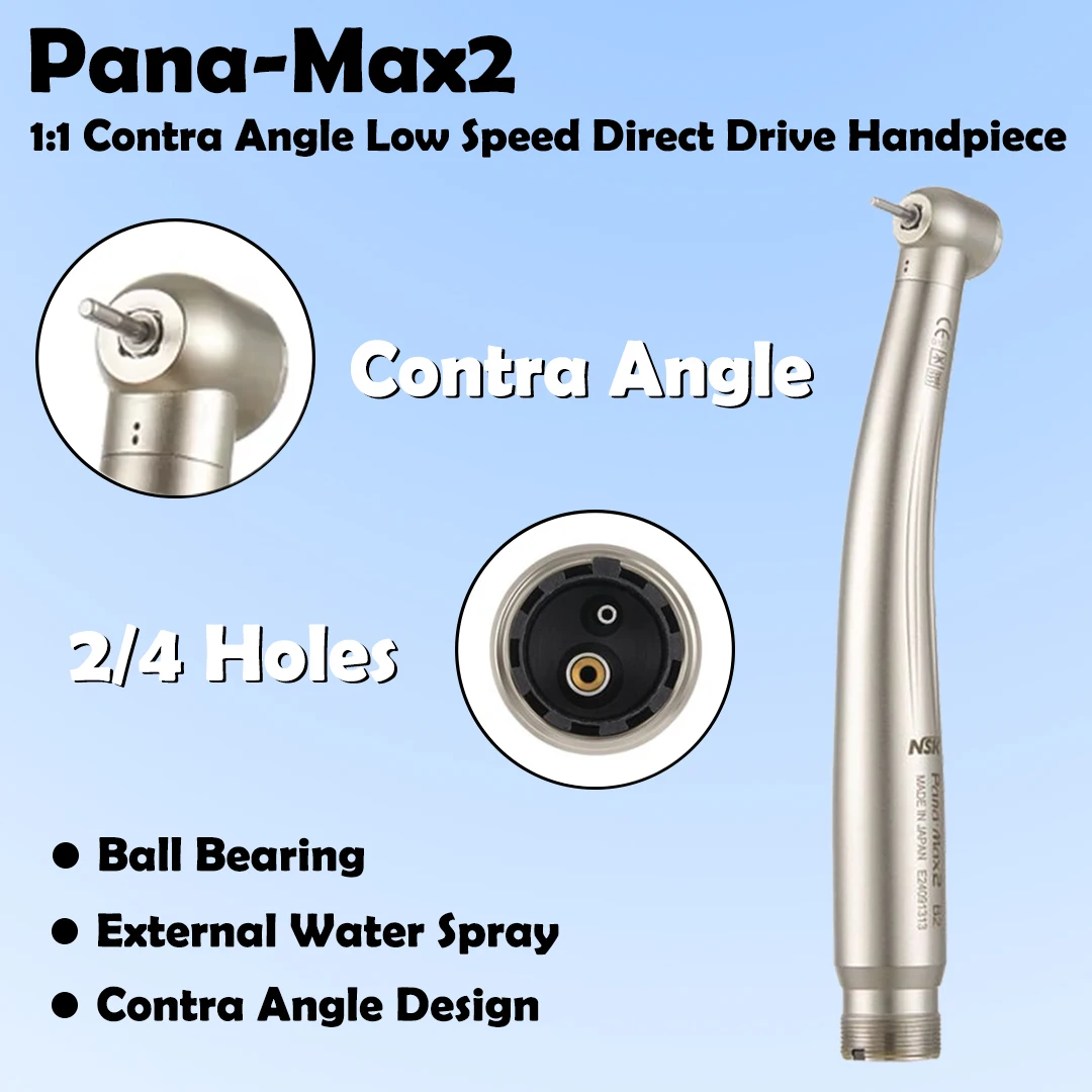 NSK Pana-Max2 High-Speed Dental Turbine Handpiece with Push Button, B2 M4 Configuration, Precision Dentist Tool for Advanced Den