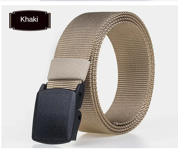 Ykk Kunststoffs chnalle Nylon gürtel für Frauen und Männer Metall freier Hüftgurt Sicherheits inspektion Student Militär Trainings gürtel für Männer – Detail 15