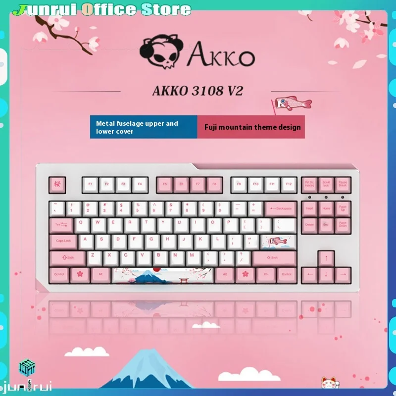 

Akko Mod001 Cool Creator Mechanical Keyboard 87 Keys Cnc Full Metal Cover Cherry Axis Cherry Axis E-Sports Game Office Gift