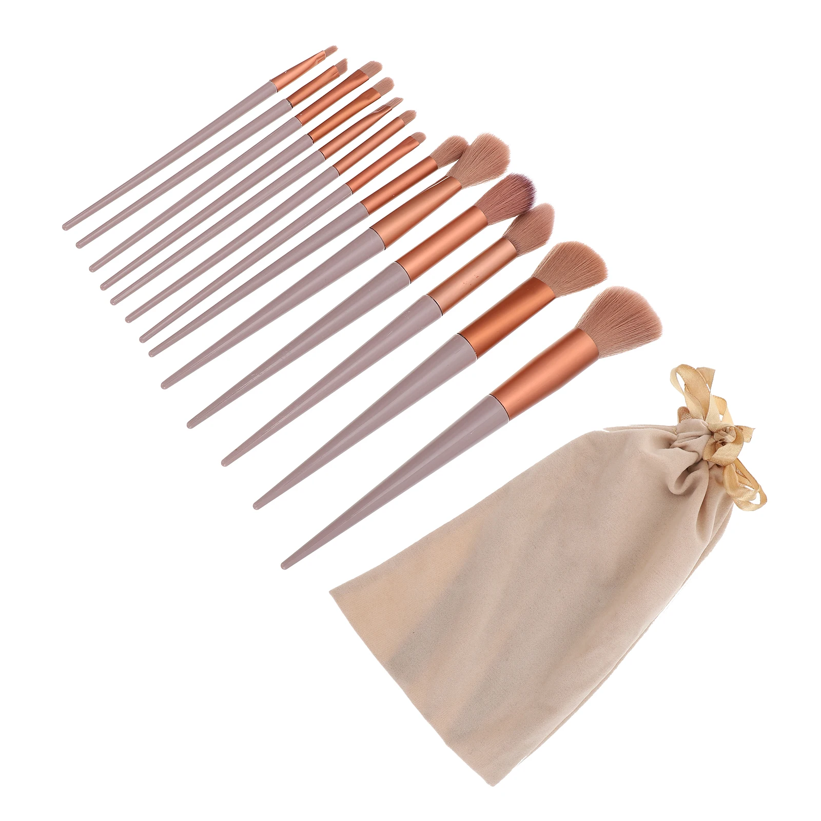 1Set Makeup Brush Set Soft Supple Bristles Face Beauty Tools for Daily Travel Use Long Handle Powder Applicator Blush Brush