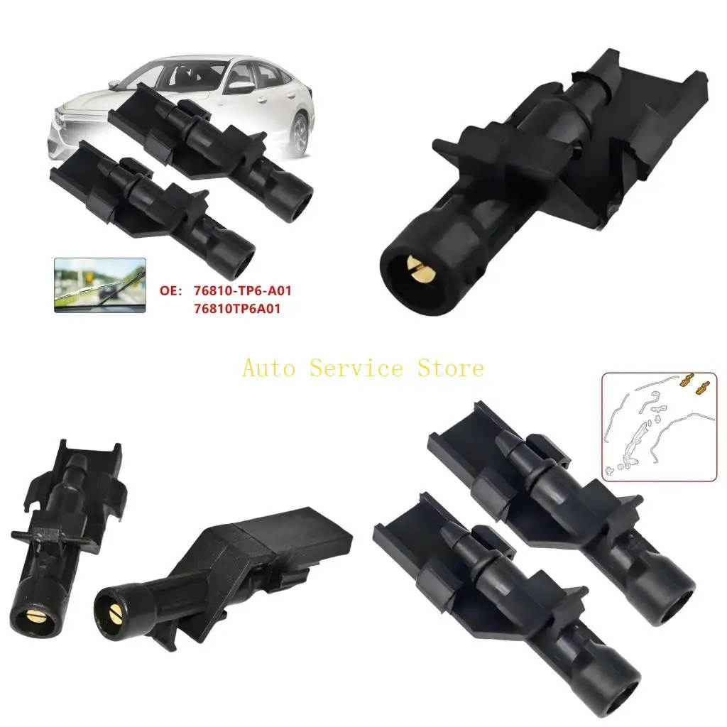 462A Double Jet Windshield Washer Nozzles 76810-TP6-A01 360 Degree Adjustable Sprays Vehicle Accessories for XRV