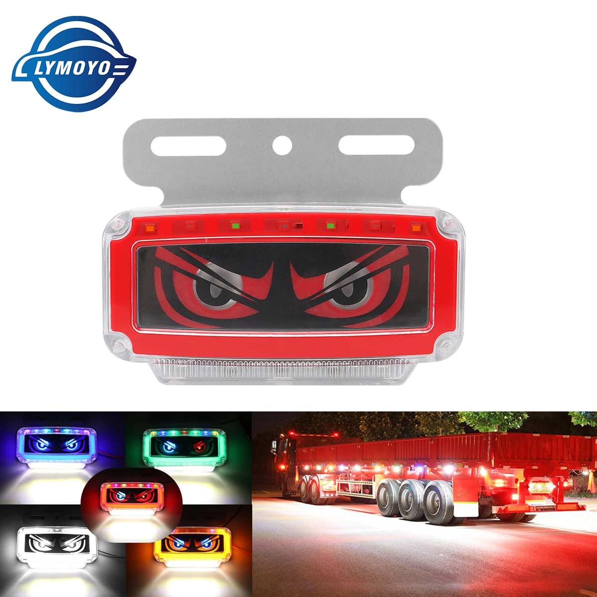 

24V 1Pcs/2Pcs Eye Truck Side Light Dynamic Flashing DRL Safety Warning Light RV Trailer Van Bus Vehicle Signal Light