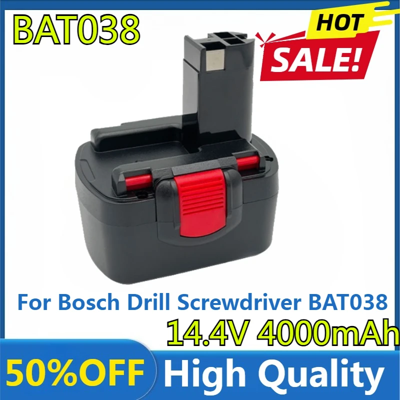 14.4V 3000/4000mAh Rechargeable Battery for Bosch Drill Screwdriver BAT038 BAT040 BAT140 BAT159 BAT041 3660K 2607335533