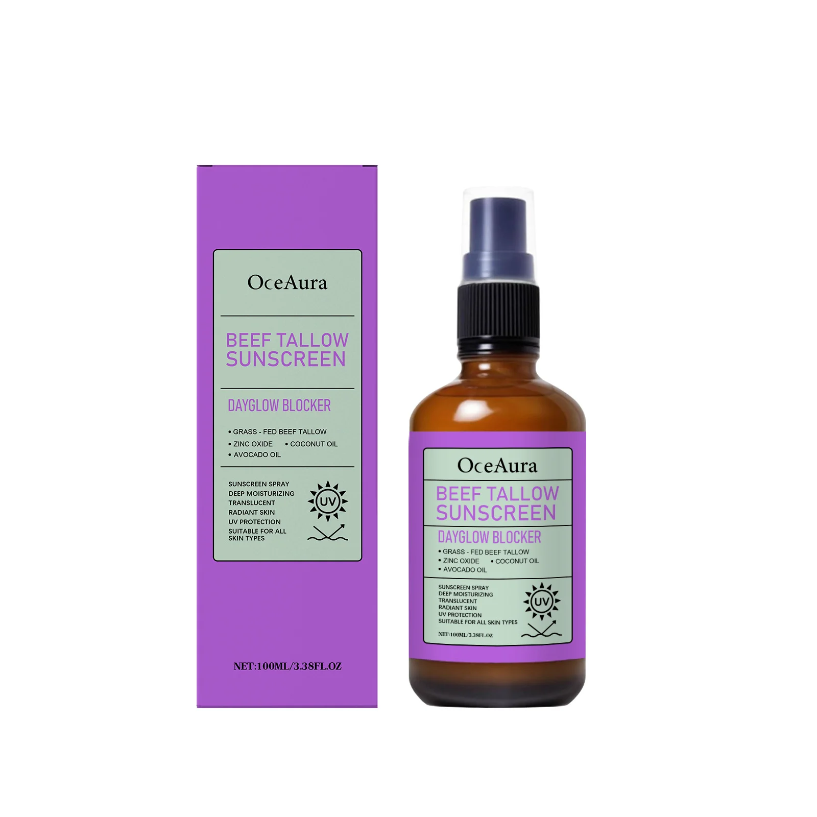 Coconut Oil Protective Spray, Outdoor Summer Moisturizing and Nourishing Skin, Refreshing and Light Skin Care Spray