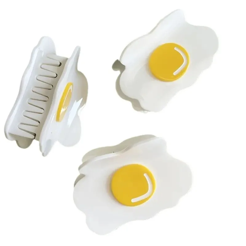 

Egg Hair Claw Clip - Cute Acrylic Cartoon Hair Clip for Women, Funny Ponytail Clip for Party