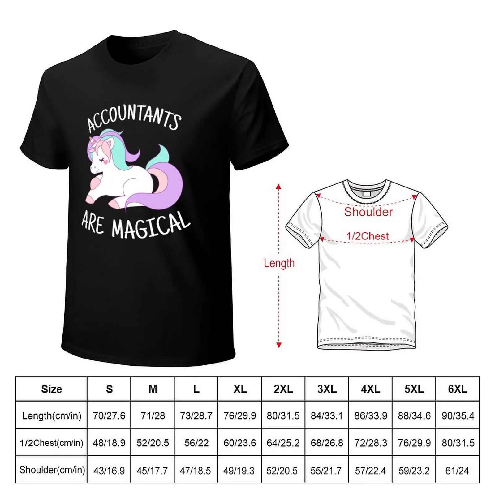 Unicorn Accountants Are Magical T-Shirt Plus Size Street Style Tee