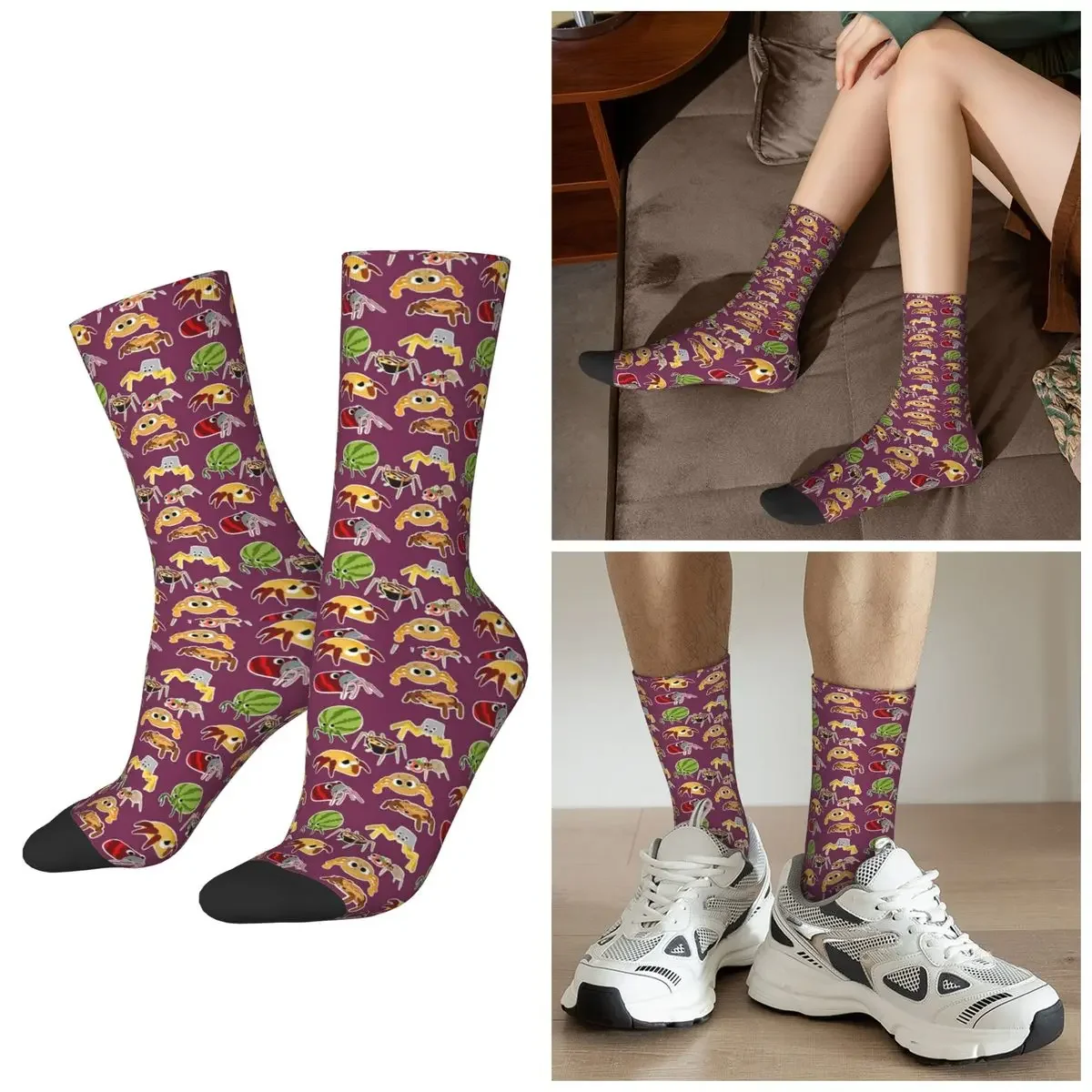 

Носки All Seasons Bugsnax Bug Pack Fan Art Kinda Bug Socks, влагопоглощающие носки для мужчин и женщин, подарки на День святого Валентина