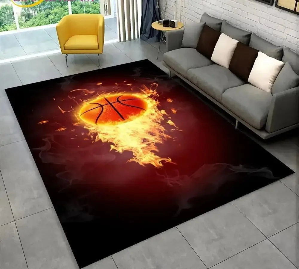 Basketball Cour Cartoon Carpet Indoor Non-slip Creative Doormat Floor Rug Bedroom Accessories Decoration Props Outdoor Decor Mat