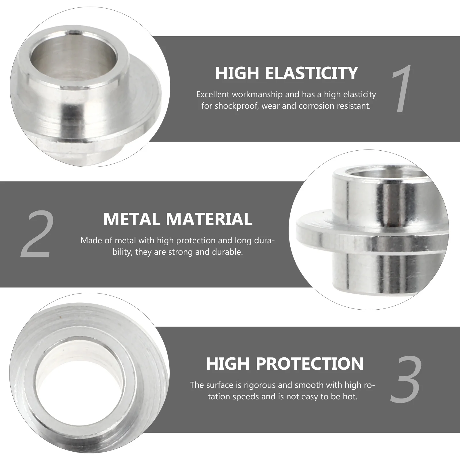 

10Pcs Metal Bearings Sturdy High Rotation Skates Wheel Bearings for Skateboard Scooter Maintenance Free