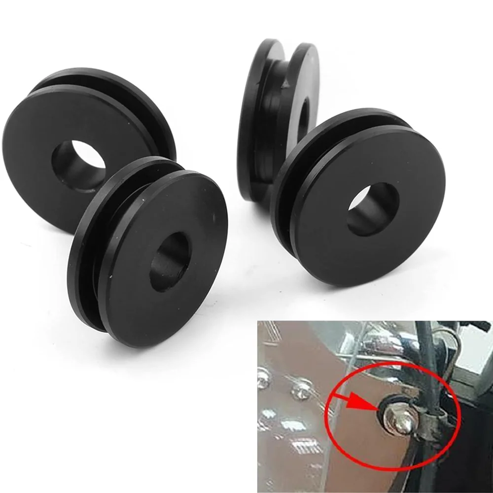 4pcs Motorcycle Windshield Bushing Grommets Detachable Windscreen Mounting Kit Replacement For Harley Road King Heritage Softail