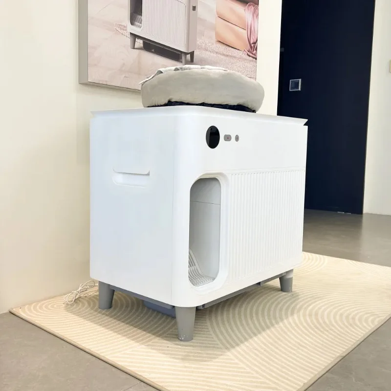 Automatic Cat Box with App Control Smart Self-cleaning Cat Toilet for Multiple Large Cats