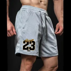 2024 Summer New Sports Fitness Shorts Men's Basketball Game Training Running Casual Loose Quick-Drying Five-Point Pants