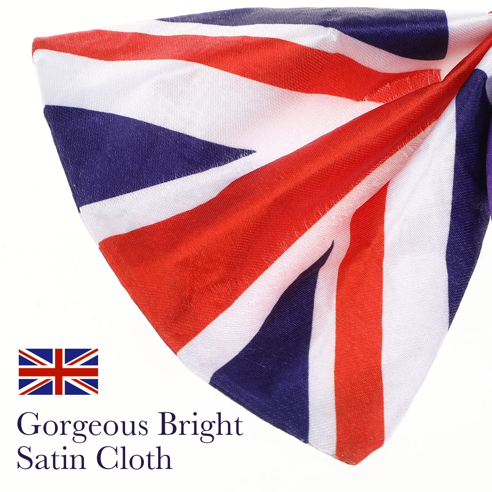 

2Pcs England Flag Ball Fans Headband Bowknot Hair Loop Hair Accessories for Women Teen Birthday Party Garden Party