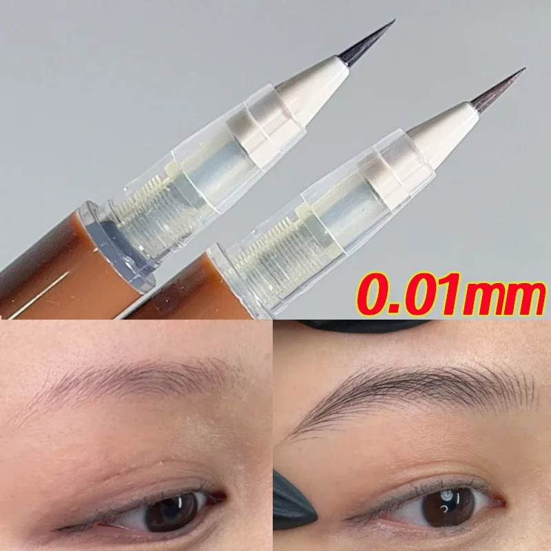 0.01mm Eyebrow Pencil Outline Shadow Lying Silkworm Eyeliner Waterproof Non-smudge Long Lasting Colorfast Liquid Eyebrow Pencil