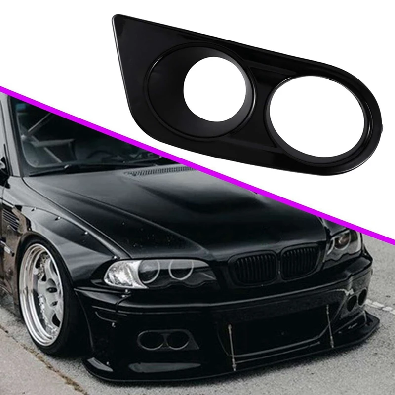 Fog Lamp Frame With Two Holes Front Bumper Mesh Grille Automotive For BMW 3 Series E46 M3 01-06 51112695255, 51112695256