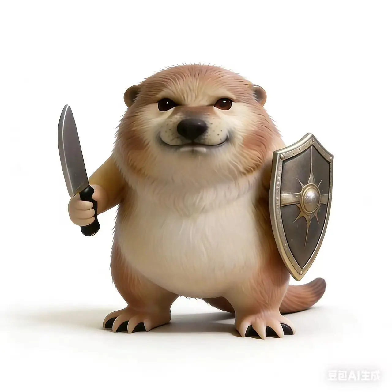 

2026 New What The Dog Doing New My Knife Shield Dog Abstract Monster Anime Model 3D Dolls Funny Creative Puppy Meme Animal