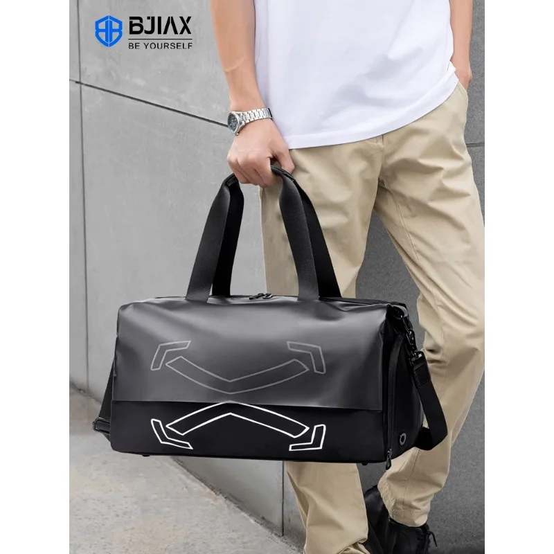 

BJIAX Travel Bag Men Tote Dry and Wet Separation Sports Basketball Bag Fitness Bag Shoe Bin Large Capacity Duffel Bag