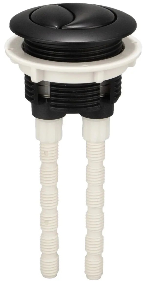 Dual Flush Matt Black Toilet Button - Fits Ceramic Cisterns with 38-43mm Hole