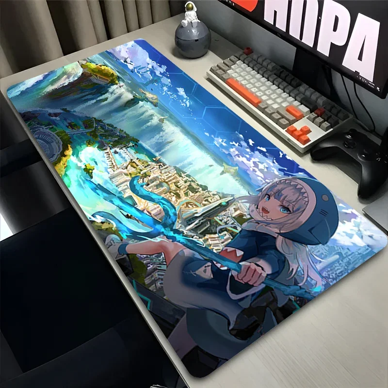 Mauspad, rutschfestes Gummi-Mauspad, Laptop-Gamer-Schrank, H-hololive Gawr Gura, Tastatur-Pad, Büro, Computer, Gaming, Schreibtisch, Mauspad