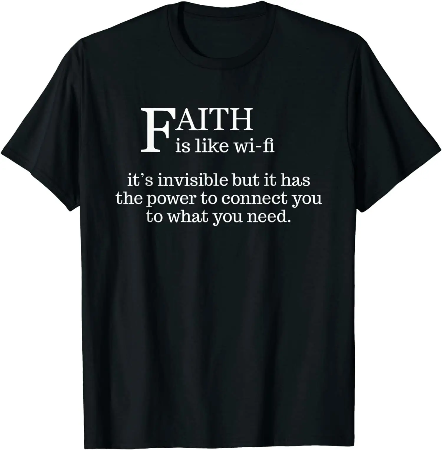 

NEW LIMITED Faith Is Like Wifi - Funny Christian Pastoral Tee T-Shirt Size S-3XL