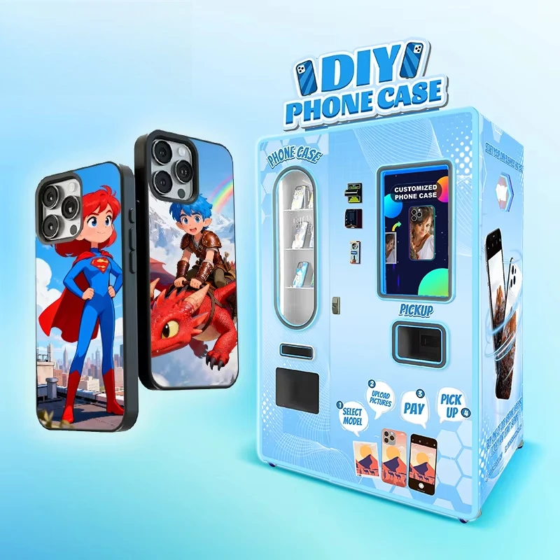 FOODLINE Phone Case Vending Machine Space Saving Vertical Layout Kiosk For Shopping Arcade Mobile Case Automatic Selling Gear