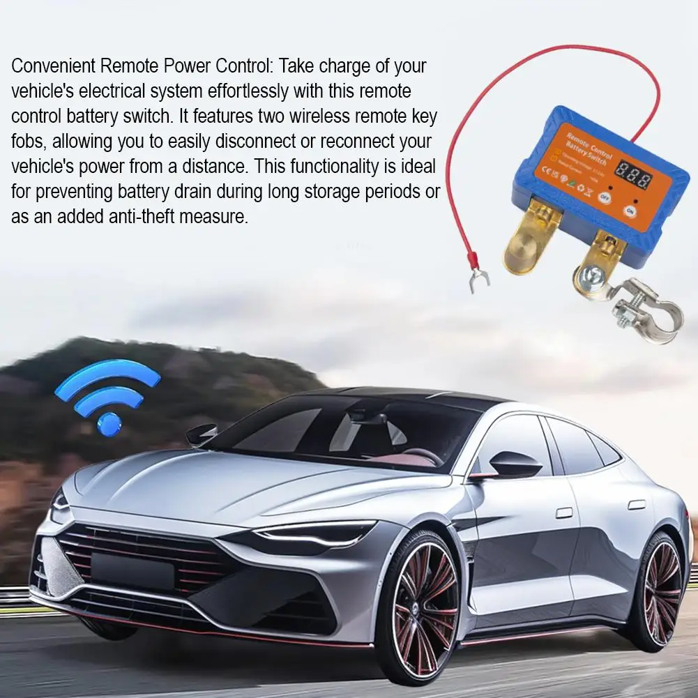 

140A Car Battery Disconnect Switch 12V/24V Remote Control Leakage Anti Protection T3N9