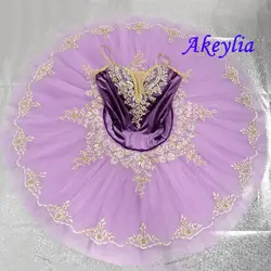 Velvet purple gold ballet tutu performance dance costume pancake tutu women classical white ballet tutu for girls BLST20059