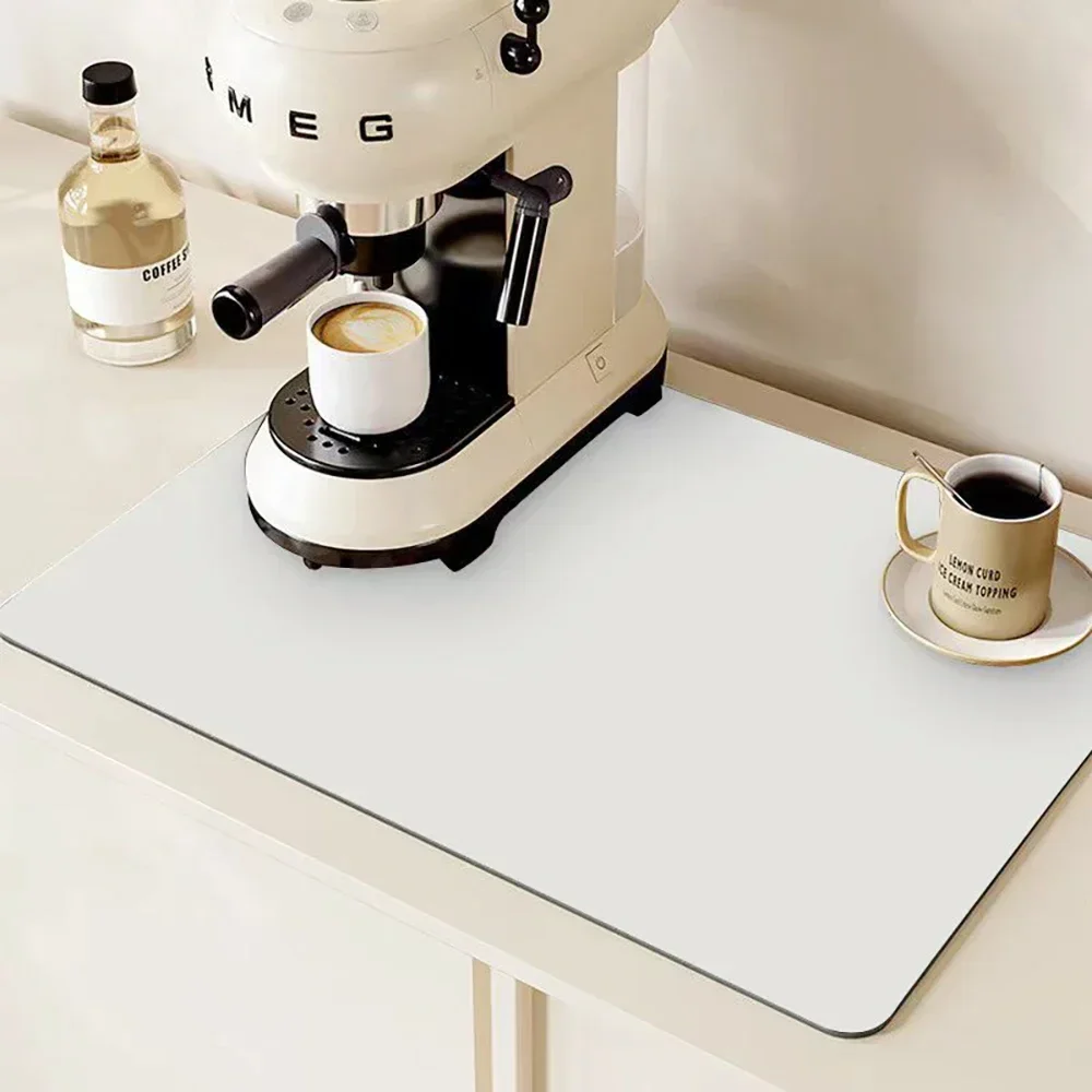 Super Absorbent Anti-slip Coffee Dish Large Kitchen Absorbent Draining Mat Drying Mat Quick Dry Bathroom Drain Pad