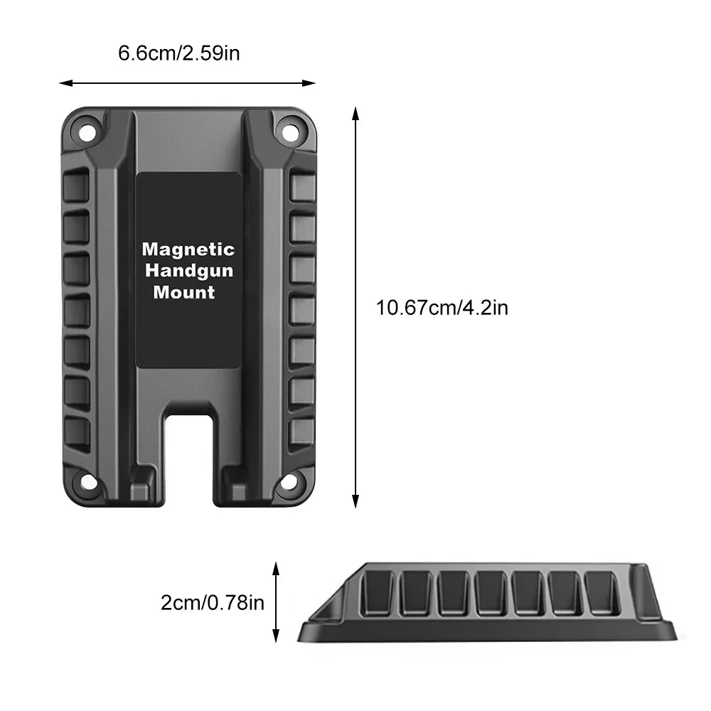 Taktyczny magnetyczny uchwyt na broń Quick Draw uchwyt magnetyczny na pistolet ukryta kabura na pistolet do pojazdu i akcesoriów myśliwskich w domu