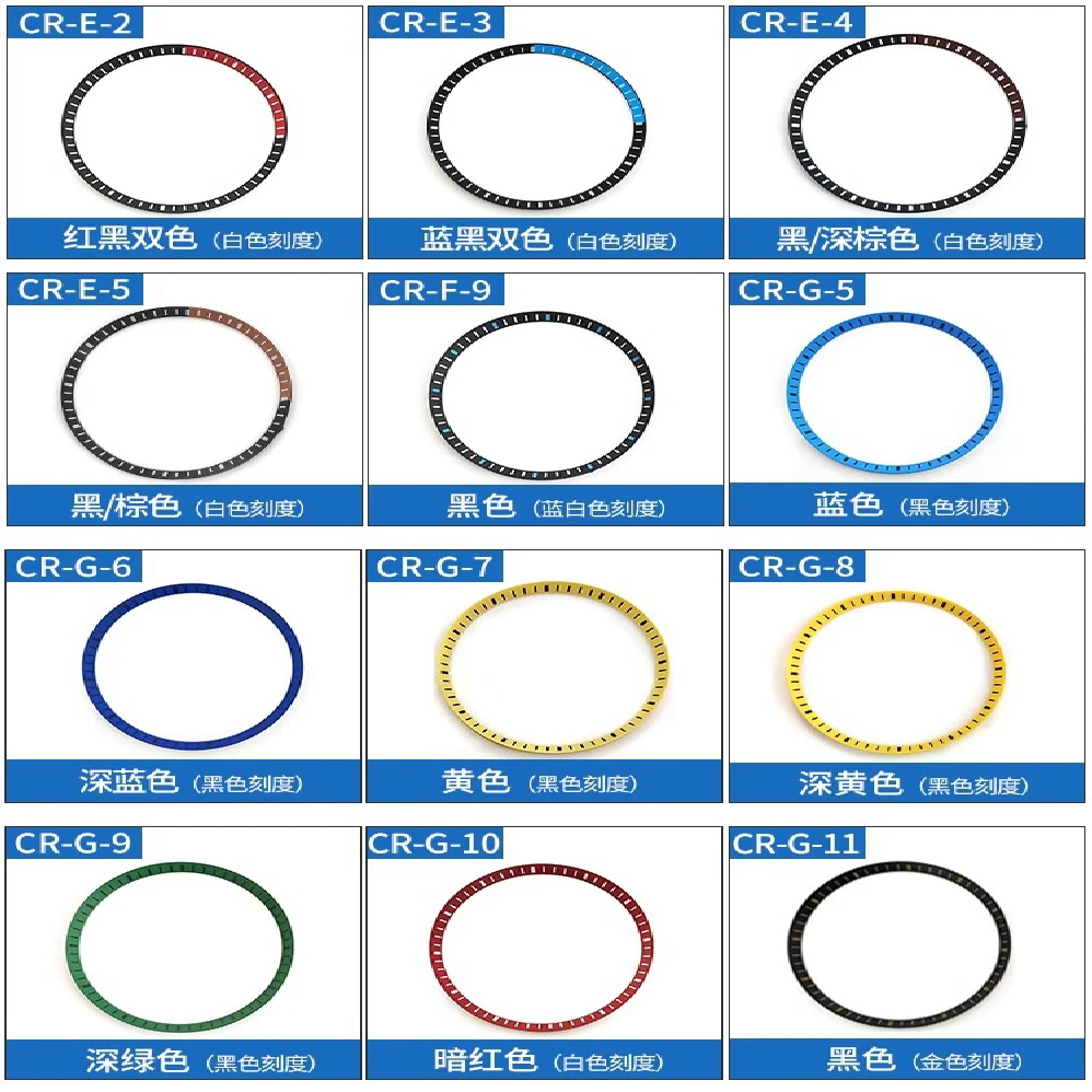 30,5 mm ​ Anillo de capítulo de plástico para Seiko SKX007 SKX009 SPRD, caja de reloj NH35, anillo interior modificado, piezas de reloj circular de sombra interior