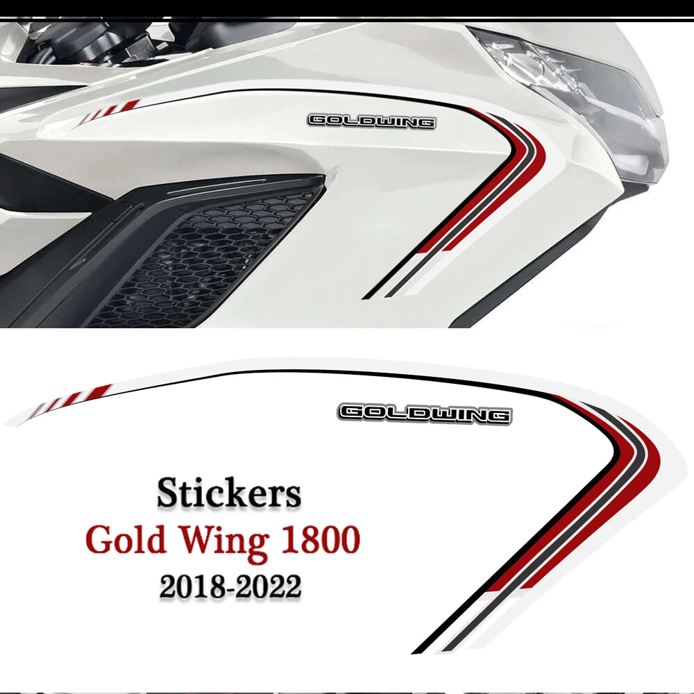 For HONDA Goldwing GL1800 GL 1800 Motorcycle Kit Tank Pad Protector Fairing Fender Body side box Stickers Stickers 2018-2022