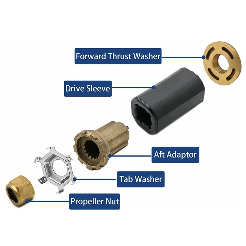 Kit de cubo de hélice de Metal 835257K1 835257Q1, Kit de cubo fuera de borda, fácil de instalar