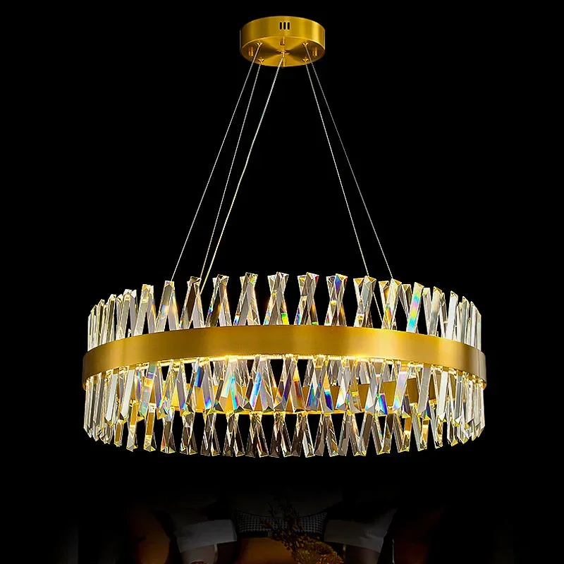 

uxury crystal chandelier is suitable for postmodern minimalist style restaurants, living rooms, villas, bedrooms, stairwells