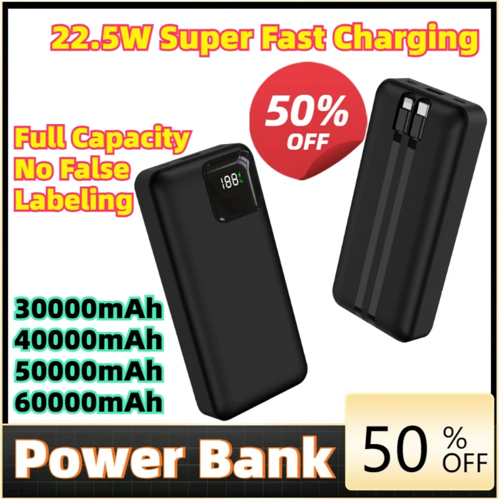

For iPhone xiaomi redmi poco Powerbank 20000mAh Power Bank Portable External Battery 22.5W Fast Charging Portable Charger