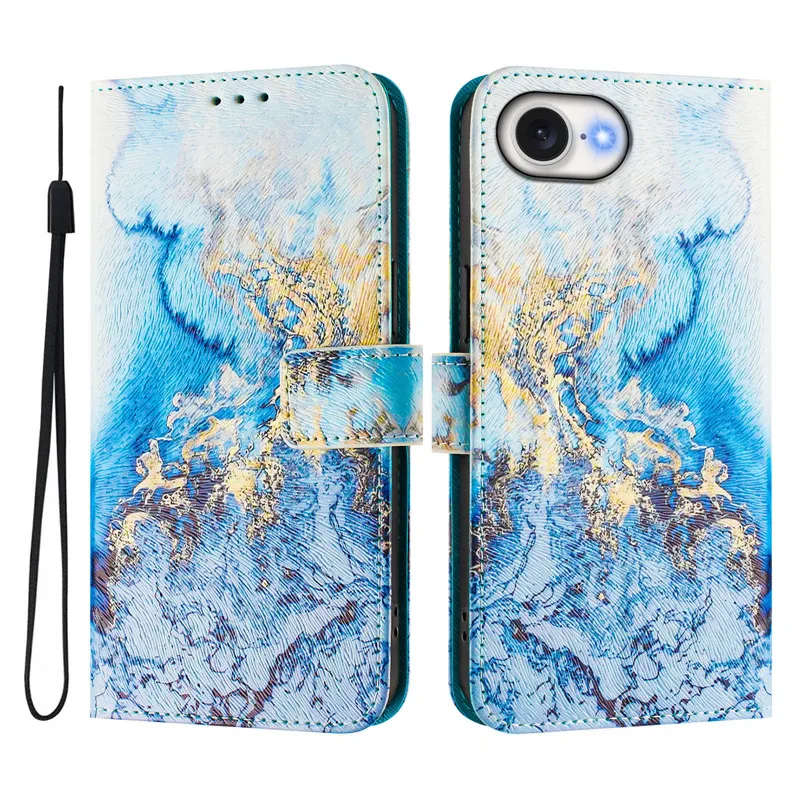 SE4 Leather Phone Case For iPhone SE 2024 3 2 6 S 7 8 Plus XR XS Max X Flip Cover Wallet Magnetic Painted Cases Cat Flower Bear